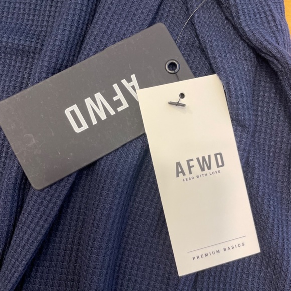 Alpha Forward Waffle Knit Long Sleeve Navy - Picture 3 of 4